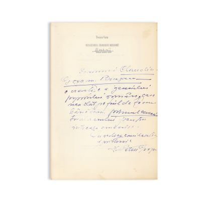 Traian Vuia, Realizarea zborului mecanic, 1954, cu dedicația dr. Petru Groza