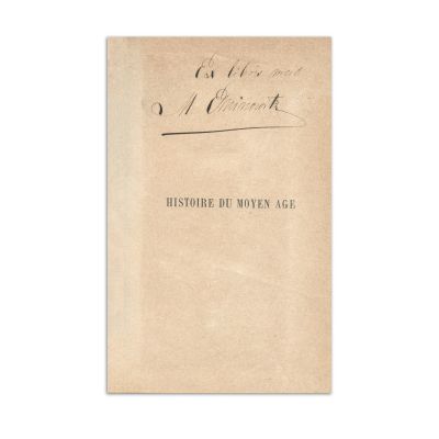 Histoire Universelle.  Histoire du Moyen  Age, 1864 - 1865, 2 volume din biblioteca lui Mihai Eminescu, cu ex-librisul semnătură al lui Matei Eminescu