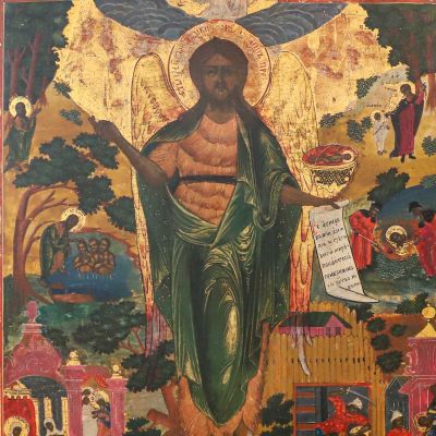 Icoană lipovenească, Sfântul Ioan Botezătorul sau Înaintemergătorul, a doua jumătate a secolului al XIX-lea