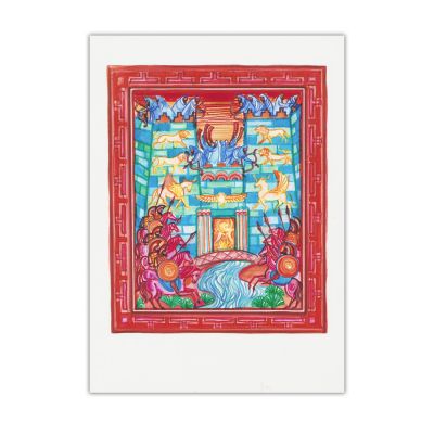 Istoria Marelui Împărat Alexandru Macedon, macheta artistică + cinci ilustrații de Adrian Ionescu