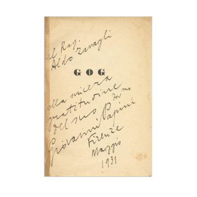 Giovanni Papini, Gog, 1931, cu dedicație 