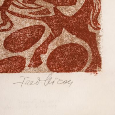 Fred Micoș, Domnitorii Țărilor Române, xilogravură pe pânză, exemplar de artist