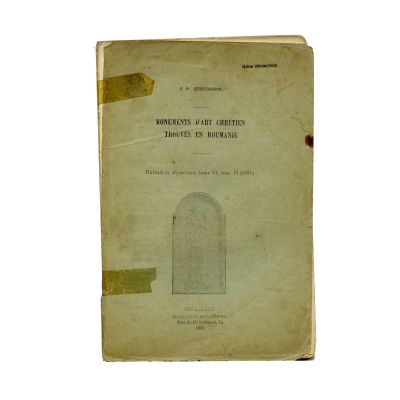 J. D. Ștefănescu, Monuments d’art chrétien trouvés en Roumanie, 1931, cu dedicația lui V. Stephănescu