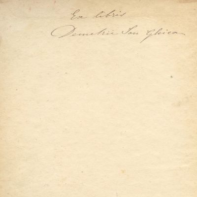 Timotei Cipariu, Elemente de limba română, 1854, cu ex-librisul lui Demetriu Ghica și M. A. Sturdza