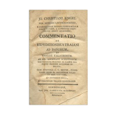 Jo. Christian Engel, Commentatio de expeditionibus traiani ad Danubium et origine valachorum, 1794