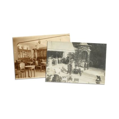 Casa Capșa, două fotografii de epocă, cca. 1906 