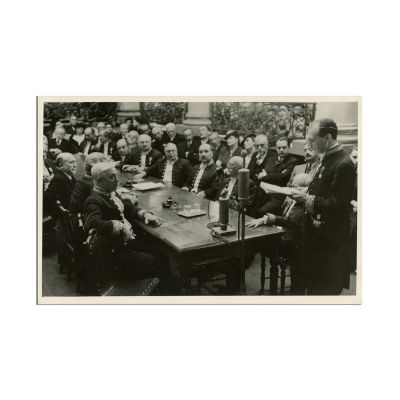 Lucian Blaga, Discursul de recepție, fotografie de epocă, 1937