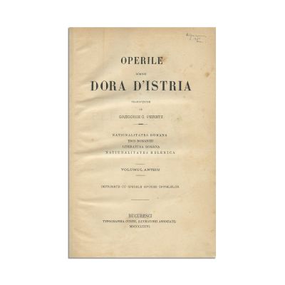 Operele doamnei Dora D'Istria, 1876, din biblioteca familiei Ghica 