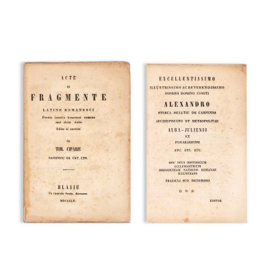 Timotei Cipariu, Acte și fragmente latine românești pentru istoria bisericii române, 1855