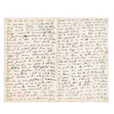 Scrisoare Alexandru Odobescu, 1880, piesă rară