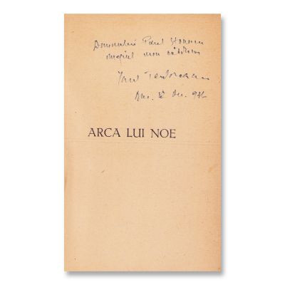 Ionel Teodoreanu, Arca lui Noe, 1936, cu dedicație olografă