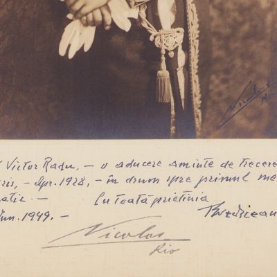 Caius Brediceanu, fotografie de cabinet, cu dedicație, atelier Nicolas, Rio, 1949 
