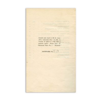 Ilarie Voronca, A doua lumină, 1930, exemplar numerotat