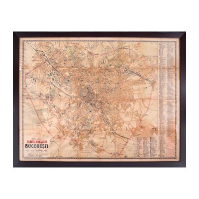 Planul orașului București din ghidul „Socec”, cca. 1930