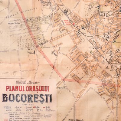 Planul orașului București din ghidul „Socec”, cca. 1930