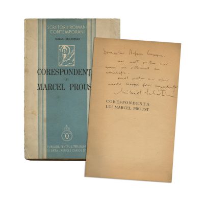 Mihail Sebastian, Corespondența lui Marcel Proust, 1939, cu dedicație pentru Ștefan Lupașcu