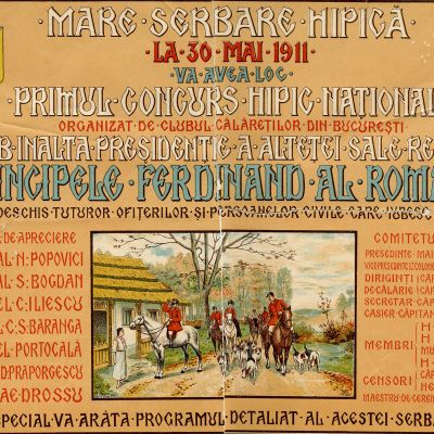 Marea serbare Hipică, 30 mai 1911, afiș