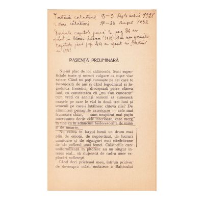 Camil Petrescu, Rapid-Constantinopol-Bioram, 1933, cu dedicație pentru Șerban Cioculescu