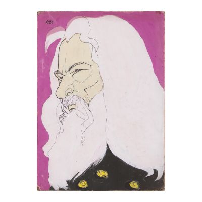 Mihail D. Gion, Barbă Albă, tempera pe carton, 1964