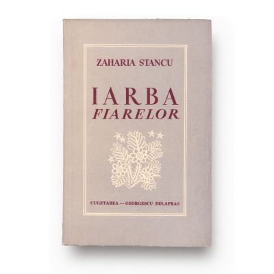 Zaharia Stancu, Iarba fiarelor, cu dedicație pentru Șerban Cioculescu