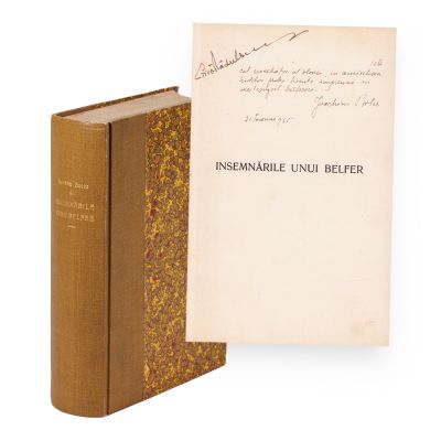 Joachim Botez, Însemnările unui belfer, exemplar bibliofil cu dedicație, două volume colligate, 1935-1939