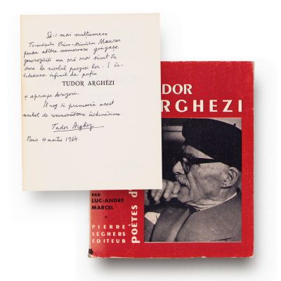 Luc-André Marcel, Tudor Arghezi, cu ampla dedicație a poetului pentru Gh. Maurer