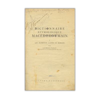 Giorge Pascu, Dictionnaire Étymologique macédo roumain