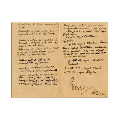 Mircea Eliade, „Fenomene telekinetice”, manuscris