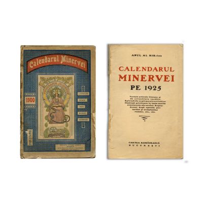 Calendarul Minerva pe anii 1900 și 1925