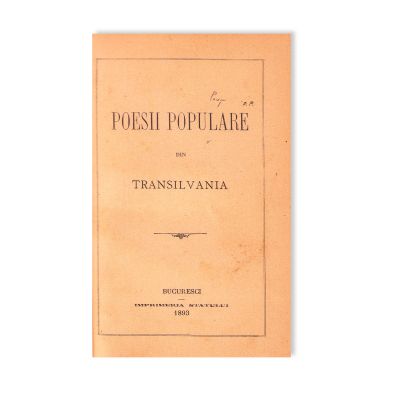 Ioan G. Bibicescu, Poesii populare din Transilvania, 1893
