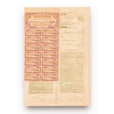 Societatea Anonimă „Imobiliara”, acțiune Parte de Fondator (fără valoare nominală), 1906