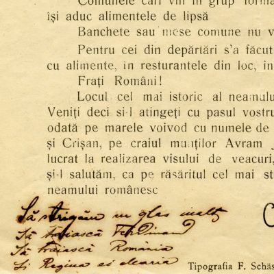 Marea Adunare Națională de la Alba Iulia, programul și îndrumări pentru ținuta publicului, 1918