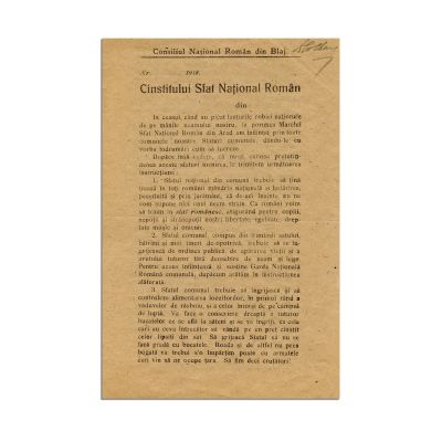 Comitetul Național Român, două comunicate către populație, 1918
