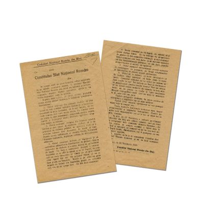 Comitetul Național Român, două comunicate către populație, 1918