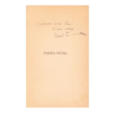 Ionel Teodoreanu, La Medeleni, Vol. I, cu dedicație olografă