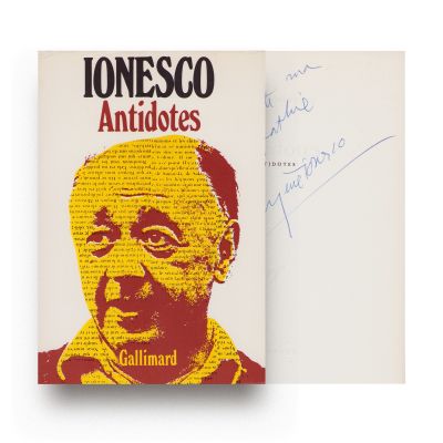 Eugène Ionesco, Antidotes, 1977, cu dedicație olografă 