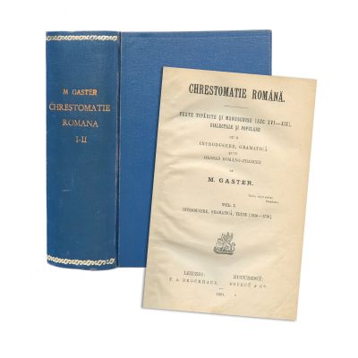M. Gaster, Crestomație română, 1891, două volume colligate