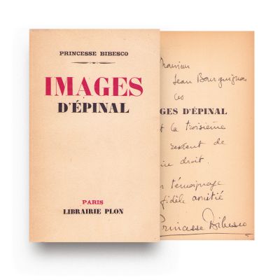 Princesse Bibesco, Images d'Épinal, cu dedicație olografă