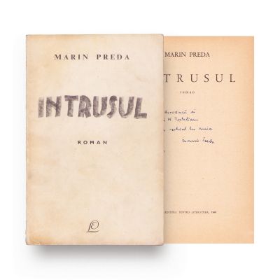 Marin Preda, Intrusul, 1968, cu dedicația autorului