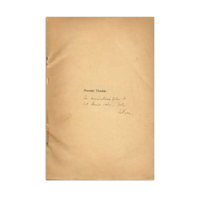 Ion I. Vintilă, Statul corporatist, 1941, cu dedicație