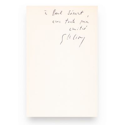E. M. Cioran, De l'inconvénient d'être né, 1973, cu dedicație pentru scriitorul Paul Sérant