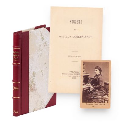 Matilda Cugler-Poni, Poesii, 1885 + fotografie format carte-de-visite