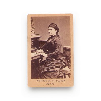 Matilda Cugler-Poni, Poesii, 1885 + fotografie format carte-de-visite