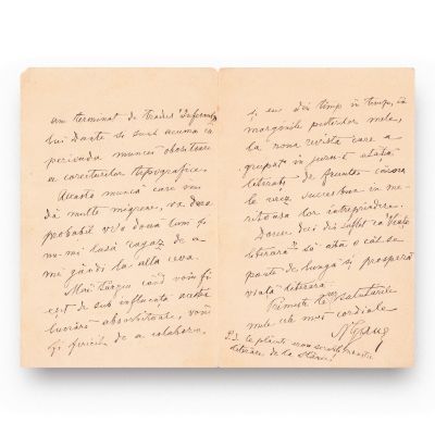 Nicolae Gane, scrisoare expediată lui George Tutoveanu, 1 decembrie 1905
