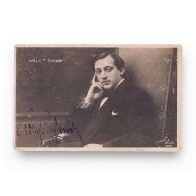 Tony Bulandra, fotografie tip carte poștală, cu semnătură olografă