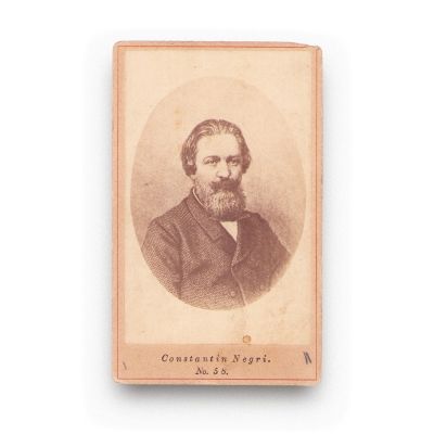 Costache Negri, fotografie format carte-de-visite, atelier Frații Șaraga