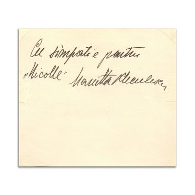 Marietta Sadova, fotografie de presă + autograf, 1946 