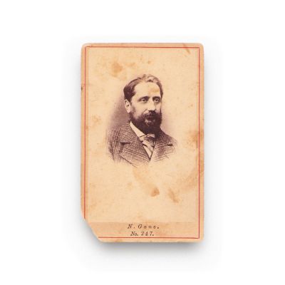 Nicolae Gane, fotografie tip carte-de-visite, atelier Frații Șaraga
