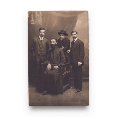 Nicolae Cartojan, fotografie tip carte poștală + carte de vizită