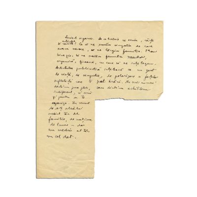 Mircea Eliade, De ce trebuie să scriu, fragment de filă manuscris